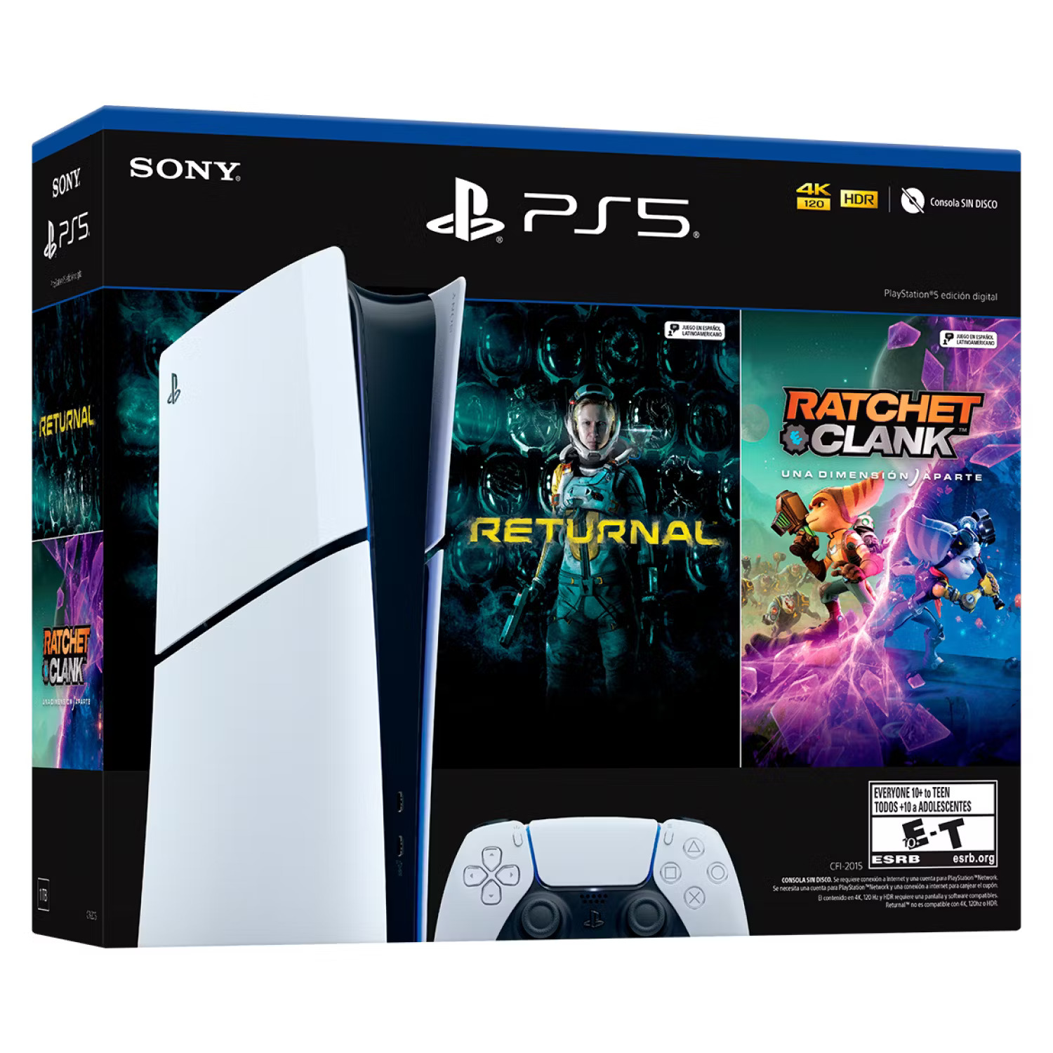 CONSOLA PS5 PLAYSTATION 5 SLIM DIGITAL + 2 JUEGOS - 3