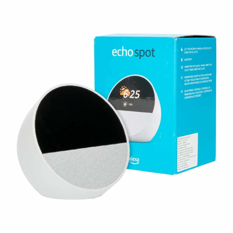 AMAZON ECHO SPOT ULTIMA GENERACION 2025 ALEXA COLOR BLANCO - 2