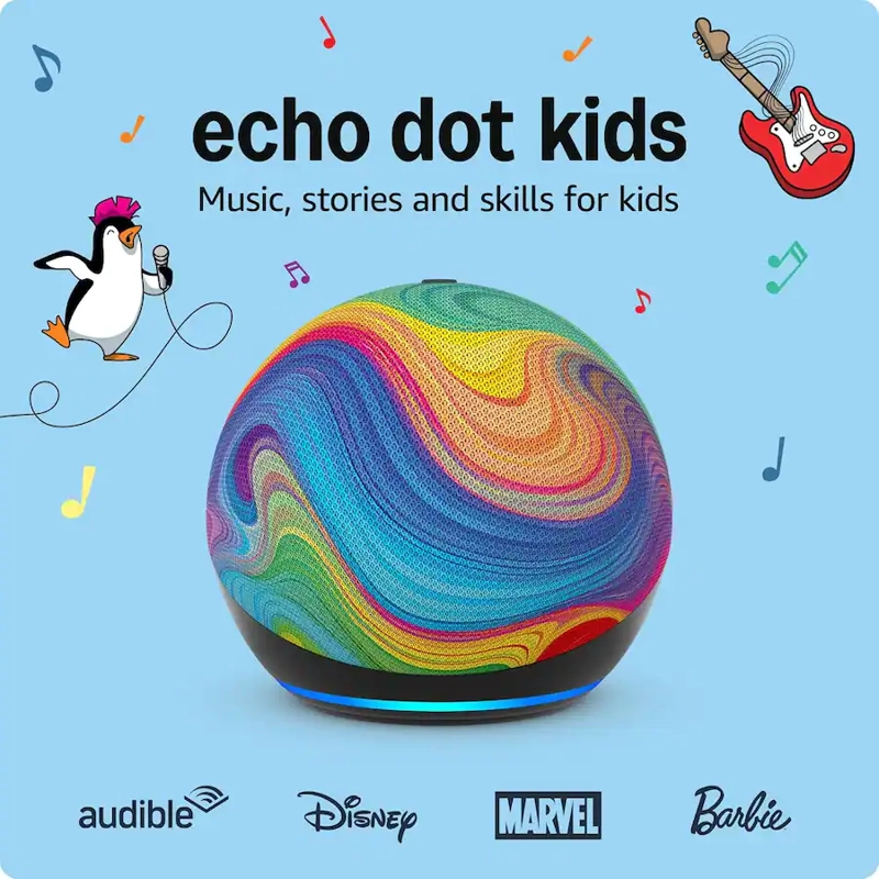 AMAZON ECHO DOT 5 GENERACION EDICION INFANTIL DISEÑO ARCOIRIS - 2