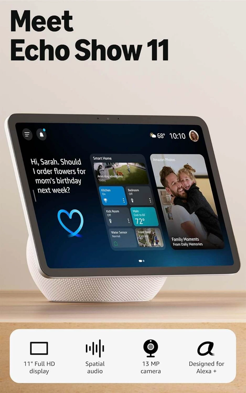 AMAZON ECHO SHOW 11 – PANTALLA INTELIGENTE FULL HD CON ALEXA BLANCO - 3