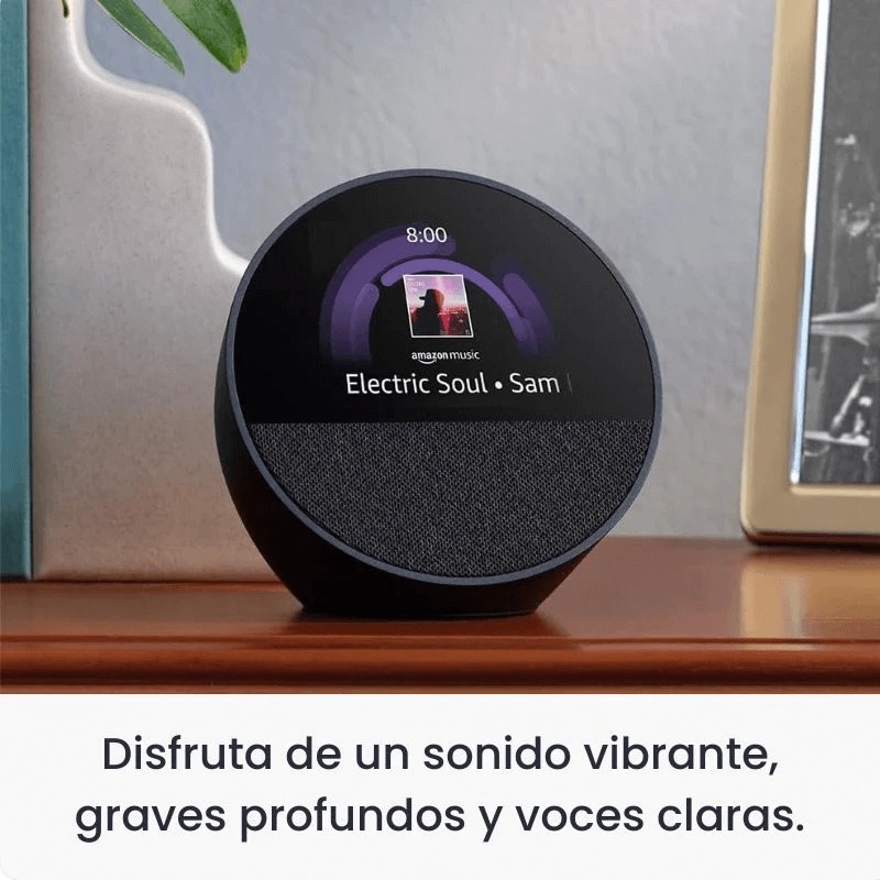 AMAZON ECHO SPOT ULTIMA GENERACION 2025 ALEXA COLOR NEGRO - 2