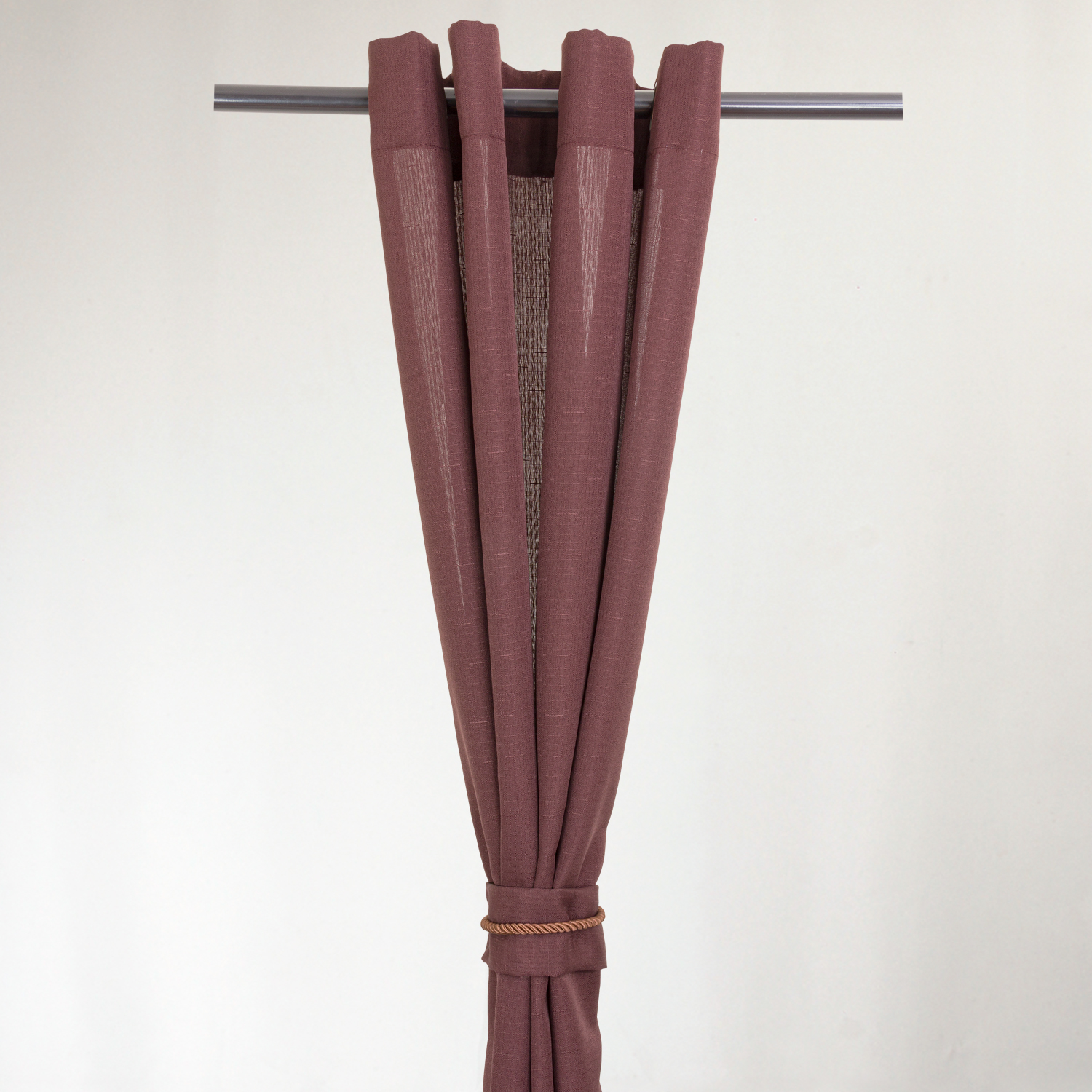 CORTINA SET YASMIN 8 PZAS. CHOCOLATE - 1