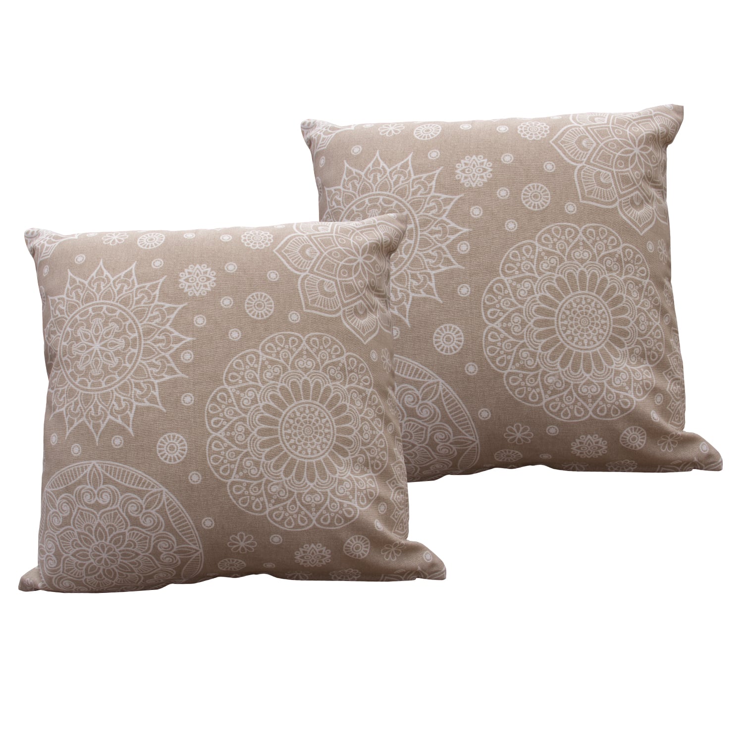 SET 2 COJINES DECORATIVOS JALEBI 50X50 BEIGE - 1