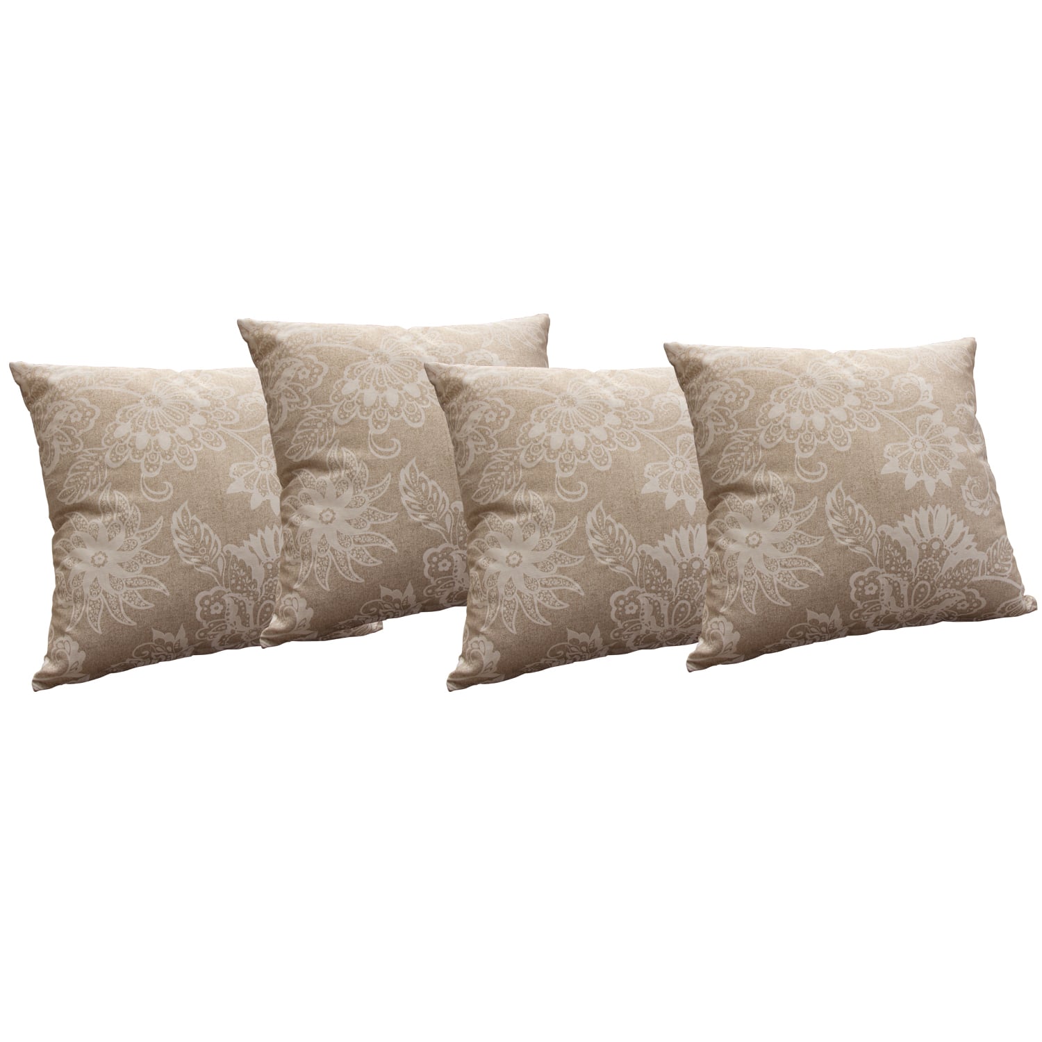 SET 4 COJINES DECORTIVOS PAMI 50X50 BEIGE - 1