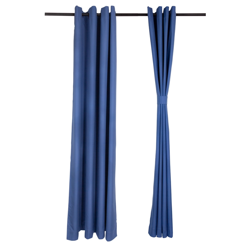 CORTINA ARGOLLAS BLACK OUT MICROFIBRA AZUL - 2