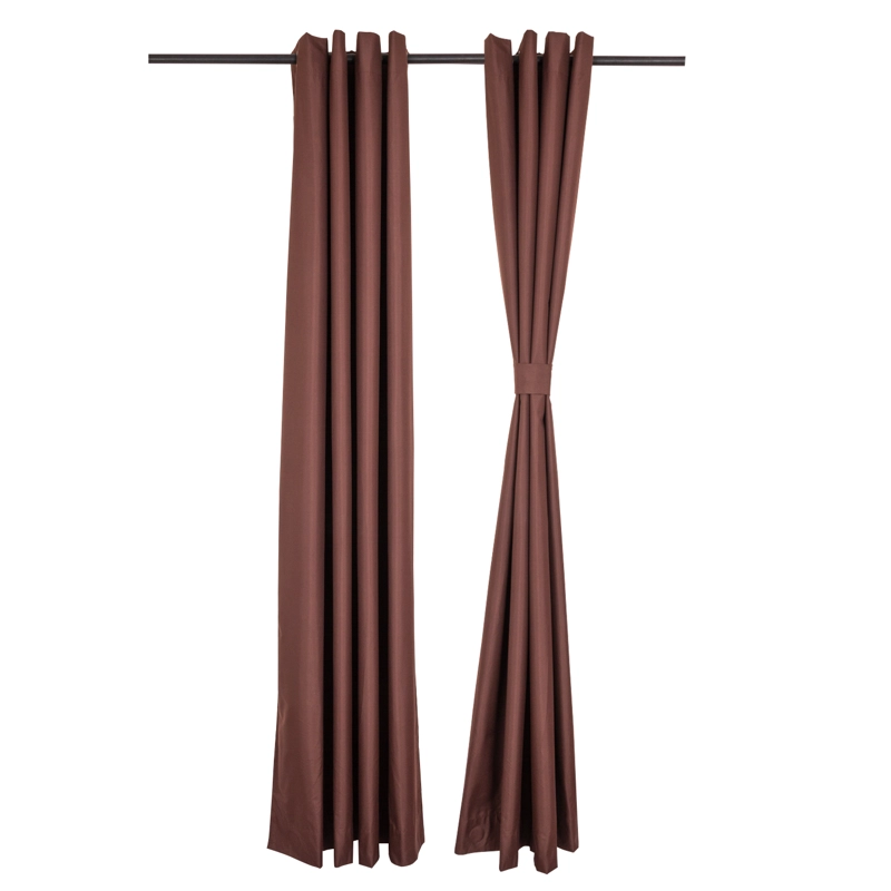 CORTINA ARGOLLAS BLACK OUT MICROFIBRA CHOCOLATE - 2