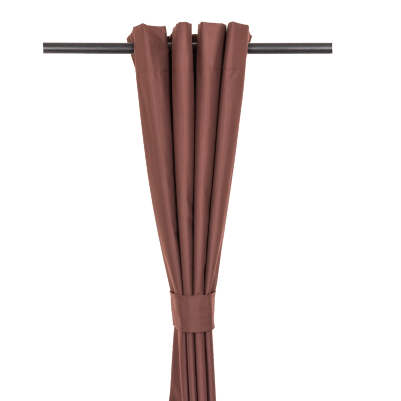 CORTINA ARGOLLAS BLACK OUT MICROFIBRA CHOCOLATE - 3