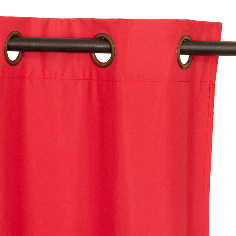 CORTINA ARGOLLAS BLACK OUT MICROFIBRA ROJO - 1