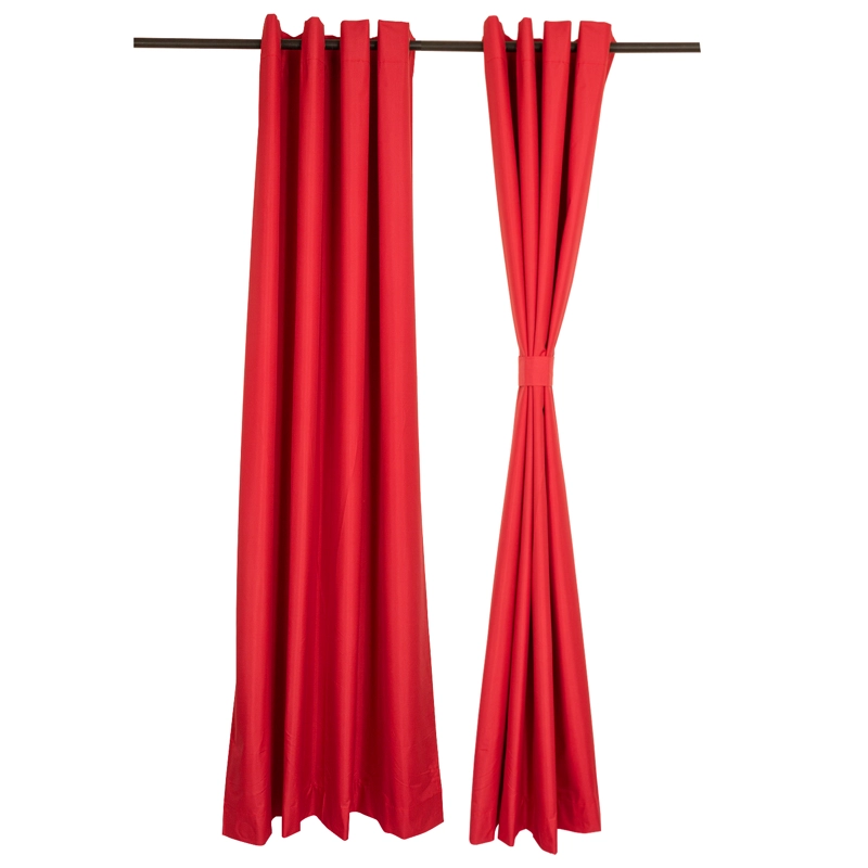 CORTINA ARGOLLAS BLACK OUT MICROFIBRA ROJO - 2