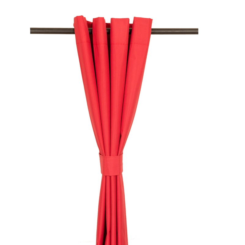 CORTINA ARGOLLAS BLACK OUT MICROFIBRA ROJO - 3