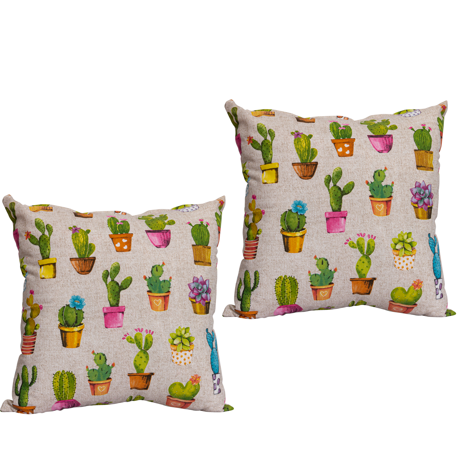 SET 2 COJINES MASEL LONA ESPAÑOLA AGAVE GREY GRIS - 1