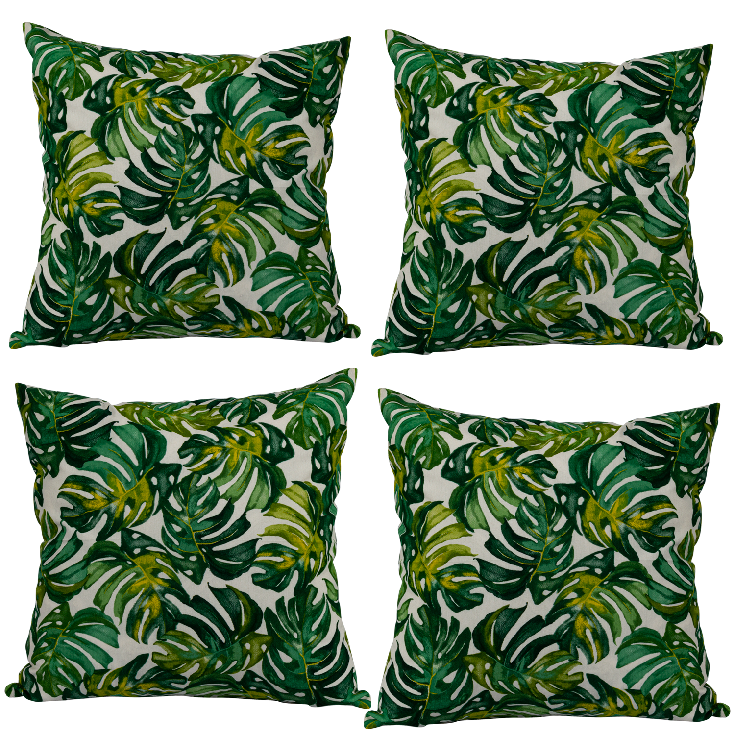 SET 4 COJINES MASEL LONA ESPAÑOLA MALDIVAS GREEN VERDE - 1