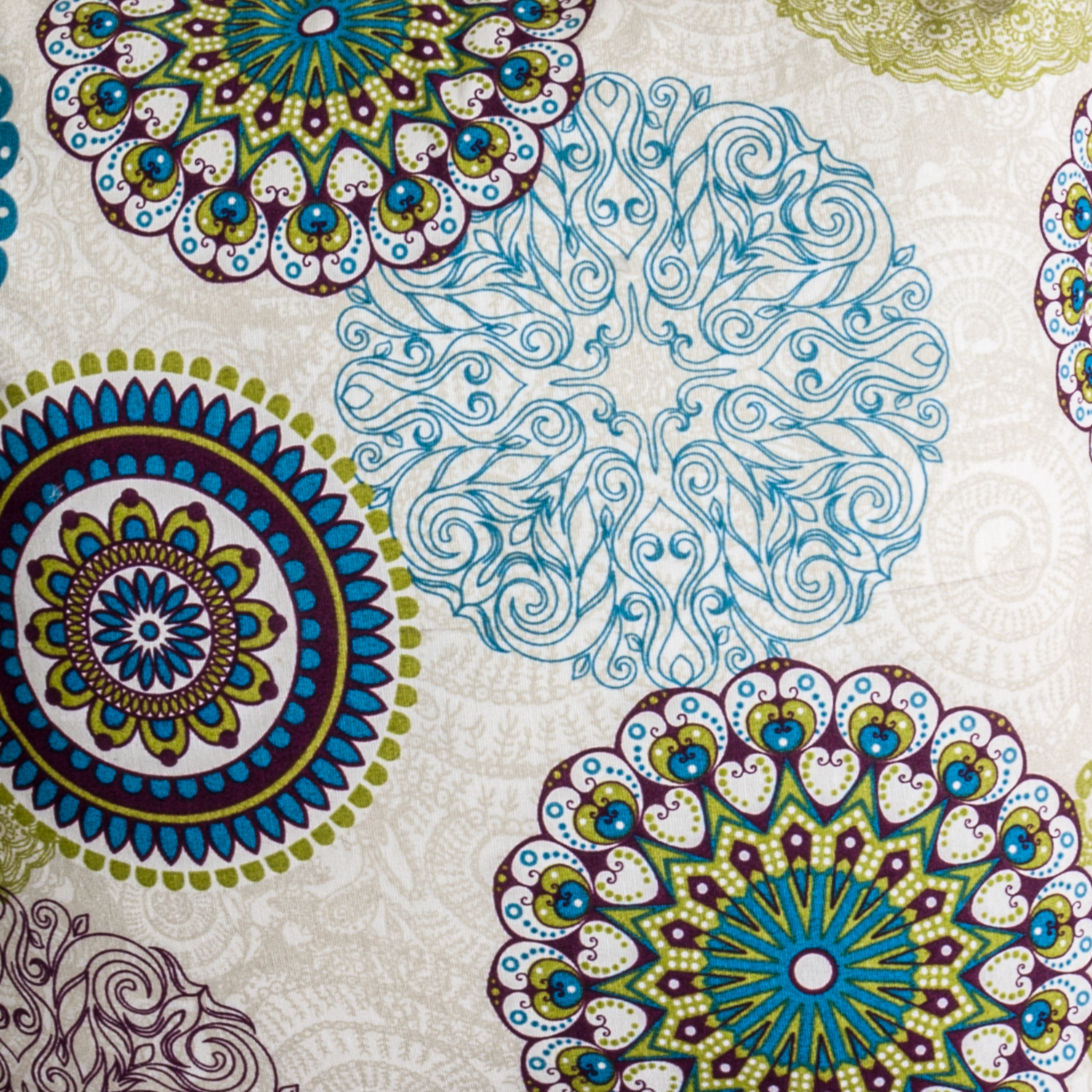 SET 2 COJINES LONA ESPAÑOLA MANDALA GREEN - 3