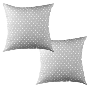 SET 2 COJINES LONA ESTRELLITA MINI GRIS - 1