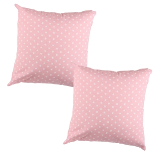 SET 2 COJINES LONA ESTRELLITA MINI ROSA - 1
