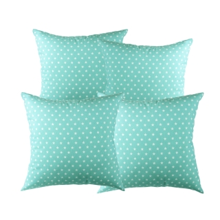 COJÍN MASEL SET 4 LONA ESPAÑOLA ESTRELLITA MINI JADE TURQUESA - 1