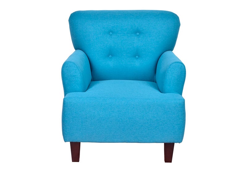 POLTRONA MASEL YORK 1 CUERPO TURQUESA 75X55X92 CM - 1