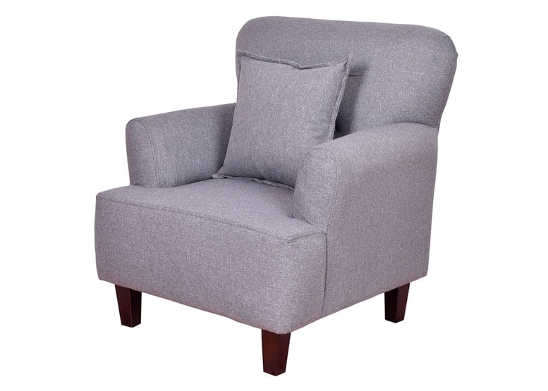 POLTRONA MASEL YORK 1 CUERPO GRIS 75X55X92 CM - 1