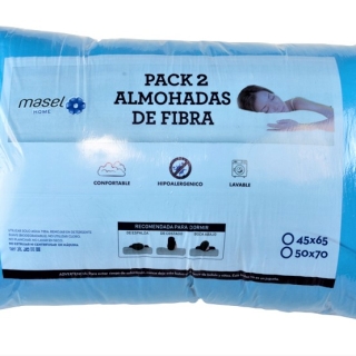 SET 2 ALMOHADAS MICROFIBRA PREMIUM ECO COLORES 50X70 CALIPSO - 1
