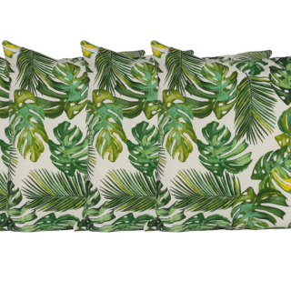 SET 4 COJINES LONA ESPAÑOLA BAHAMAS GREEN 50 X 50 - 1