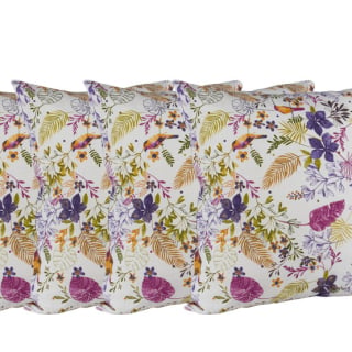 SET 2 COJINES LONA ESPAÑOLA PAJARITOS 50X50 MORADO - 1