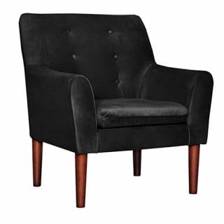 POLTRONA 1C BERGEN FELPA NEGRO 78 X 70 X 98 - 1