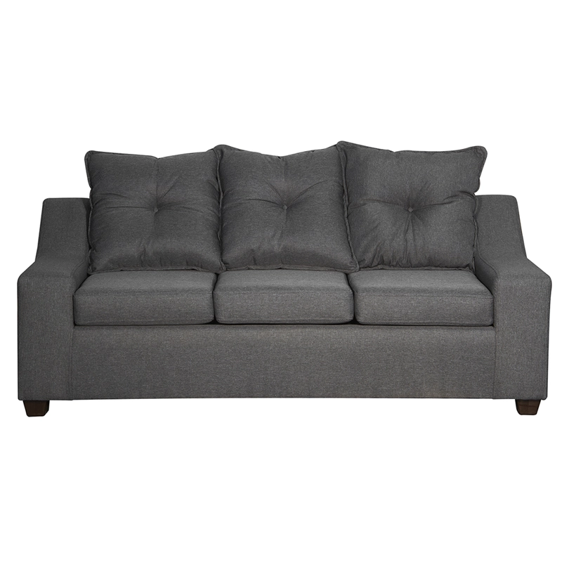 SOFA MASEL VIENA 3 CUERPOS GRIS PARDO TELA 190 X 80X90 - 1