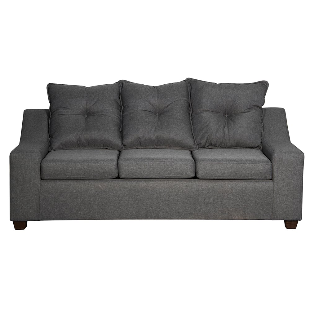 SOFA MASEL VIENA 3 CUERPOS GRIS PARDO TELA 190 X 80X90 - 1
