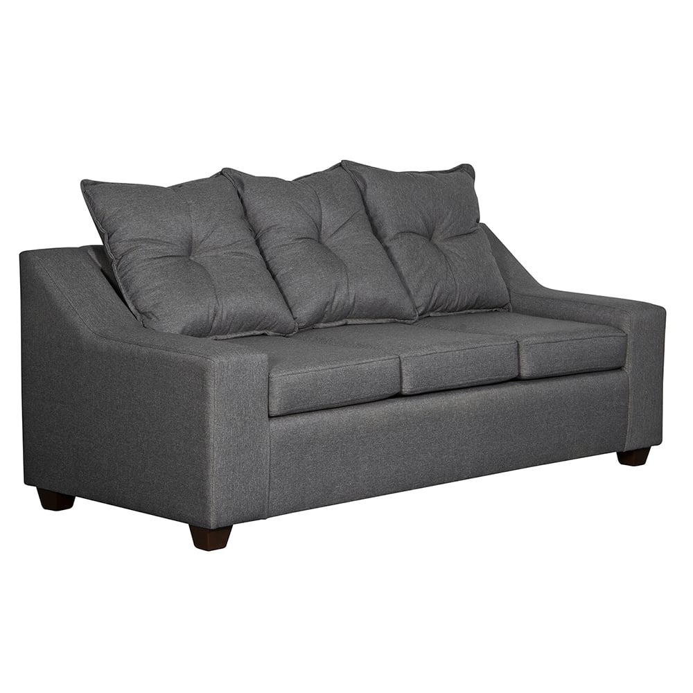 SOFA MASEL VIENA 3 CUERPOS GRIS PARDO TELA 190 X 80X90 - 2