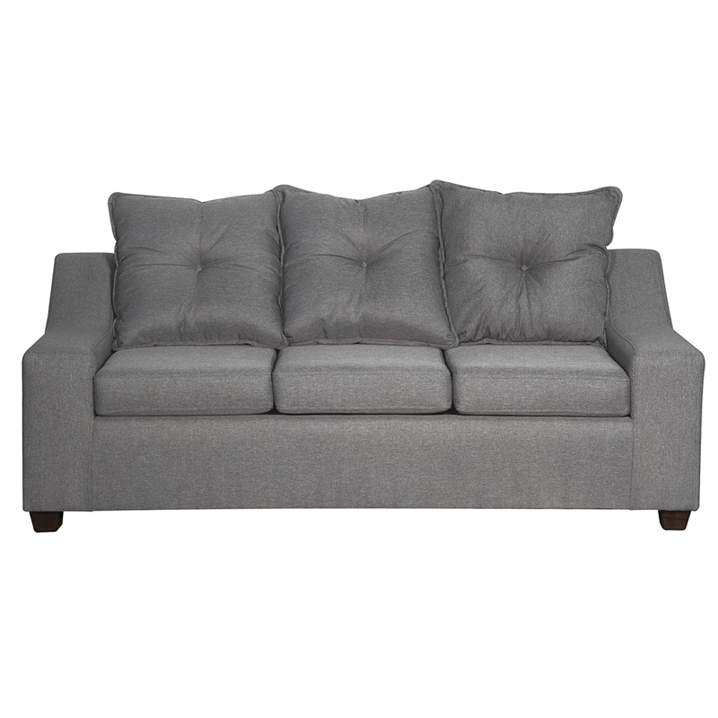 SOFA MASEL VIENA 3 CUERPOS GRIS TELA 190 X 80X90 - 1