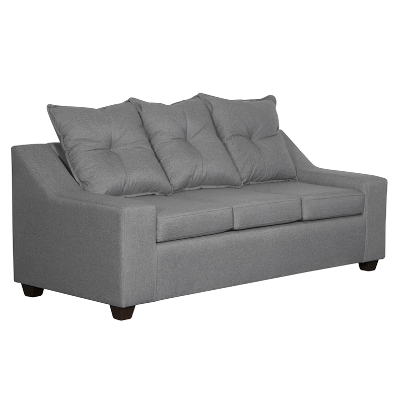 SOFA MASEL VIENA 3 CUERPOS GRIS TELA 190 X 80X90 - 2