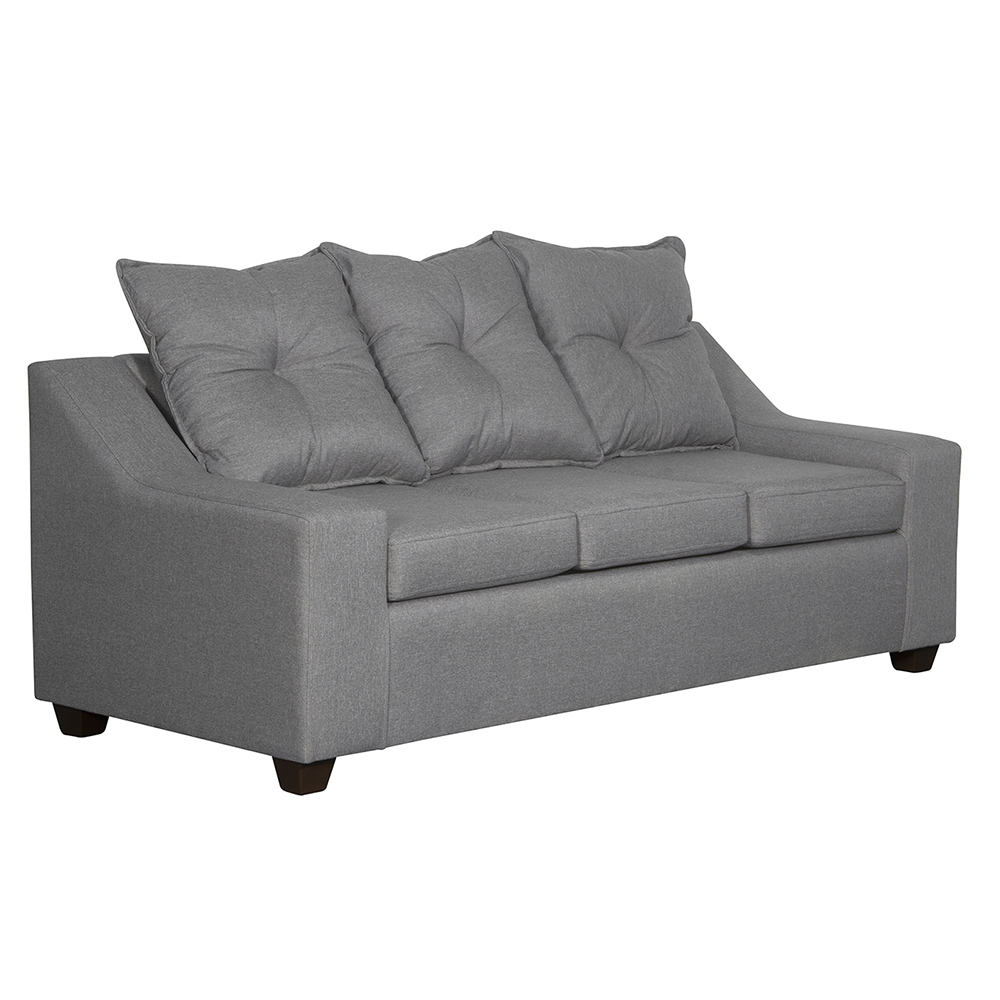 SOFA MASEL VIENA 3 CUERPOS GRIS TELA 190 X 80X90 - 2