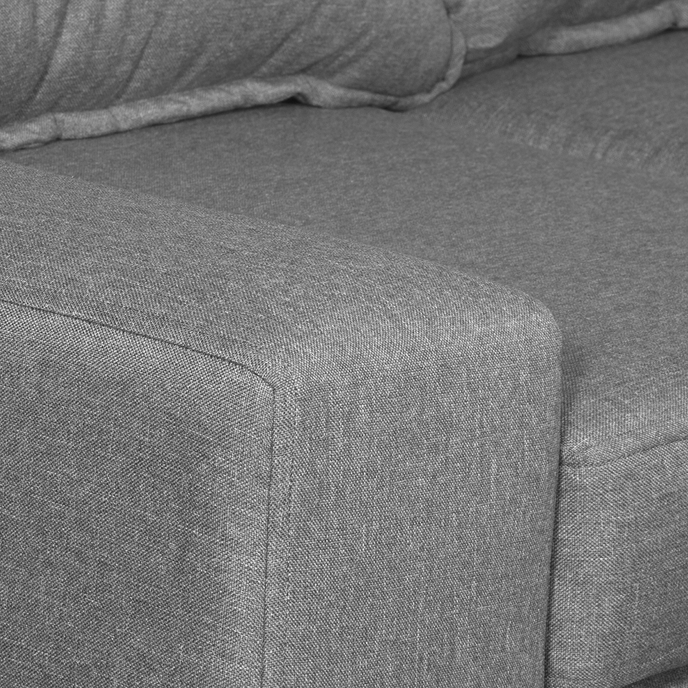 SOFA MASEL VIENA 3 CUERPOS GRIS TELA 190 X 80X90 - 3