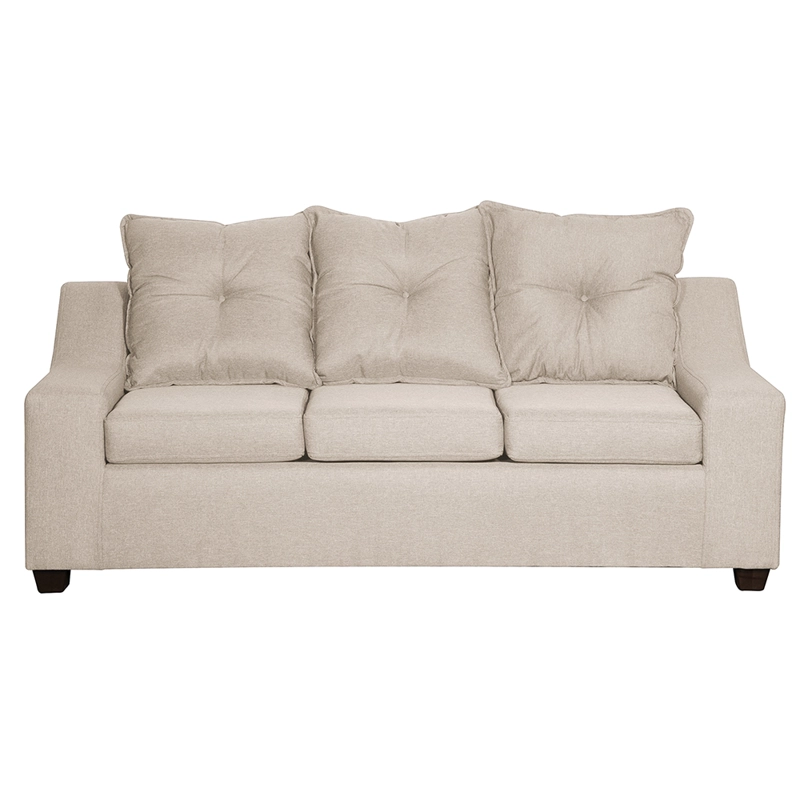 SOFA MASEL VIENA 3 CUERPOS BEIGE TELA 190 X 80X90 - 1