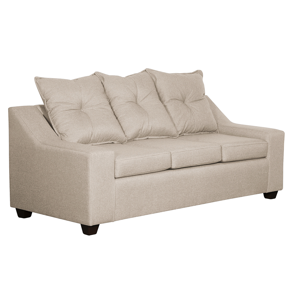 SOFA MASEL VIENA 3 CUERPOS BEIGE TELA 190 X 80X90 - 2