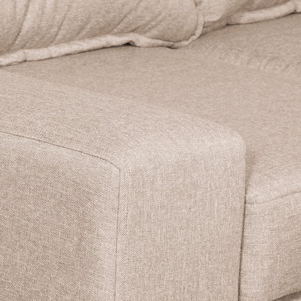 SOFA MASEL VIENA 3 CUERPOS BEIGE TELA 190 X 80X90 - 3
