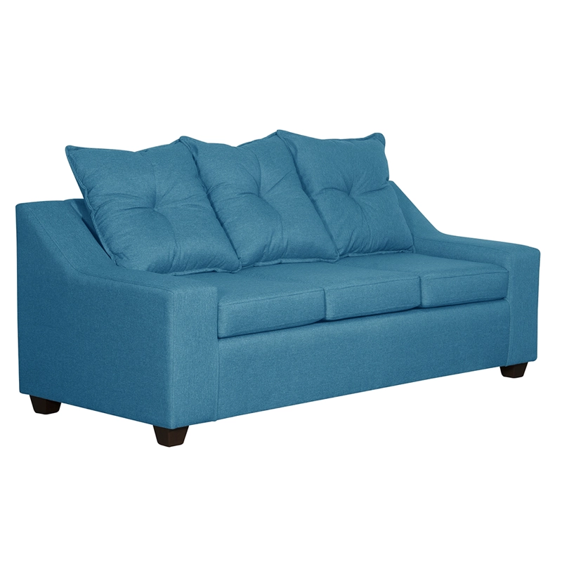 SOFA MASEL VIENA 3 CUERPOS TURQUESA TELA 190 X 80X90 - 2