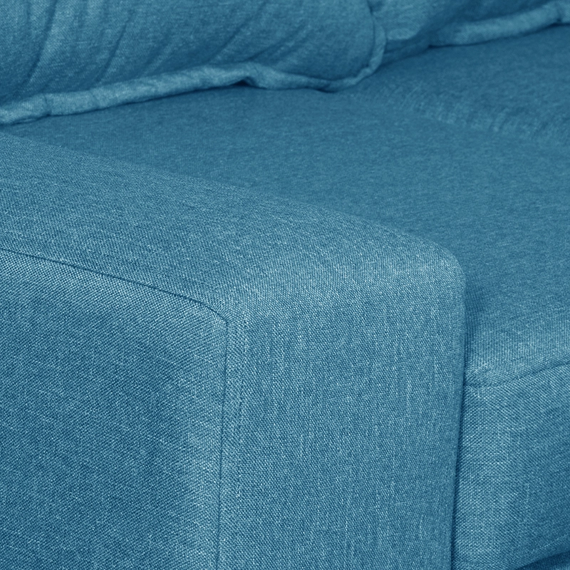 SOFA MASEL VIENA 3 CUERPOS TURQUESA TELA 190 X 80X90 - 3
