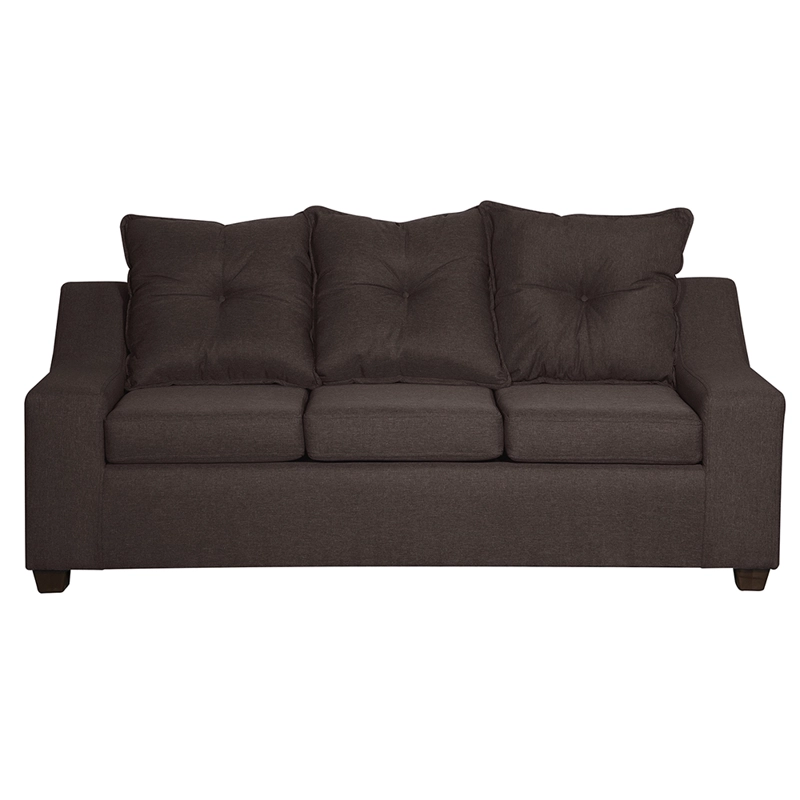 SOFA MASEL VIENA 3 CUERPOS CHOCOLATE TELA 190 X 80X90 - 1