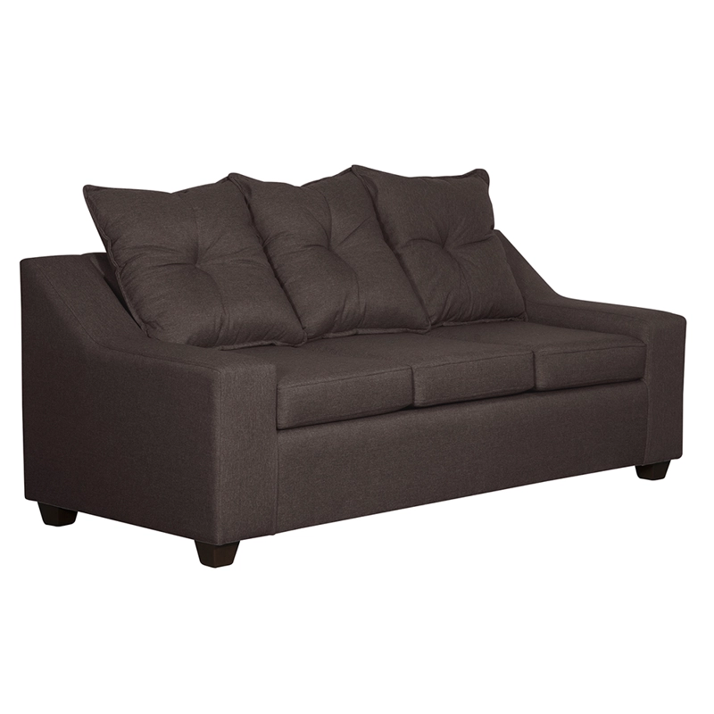 SOFA MASEL VIENA 3 CUERPOS CHOCOLATE TELA 190 X 80X90 - 2