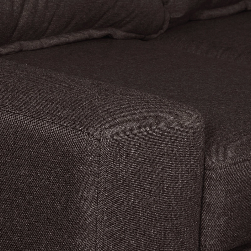 SOFA MASEL VIENA 3 CUERPOS CHOCOLATE TELA 190 X 80X90 - 3