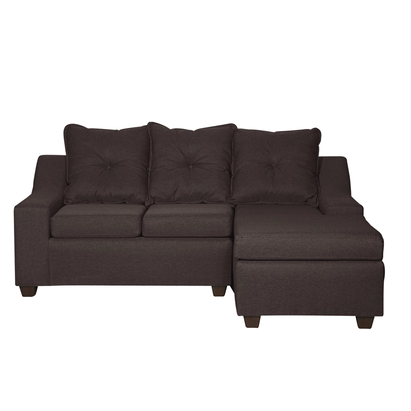 SECCIONAL MASEL VIENA 3 CUERPOS CHOCOLATE DERECHO TELA 200 X 140X90 - 1