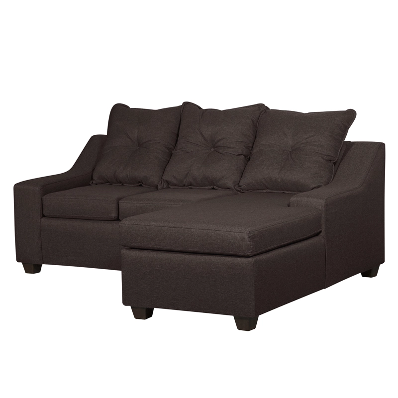 SECCIONAL MASEL VIENA 3 CUERPOS CHOCOLATE DERECHO TELA 200 X 140X90 - 2