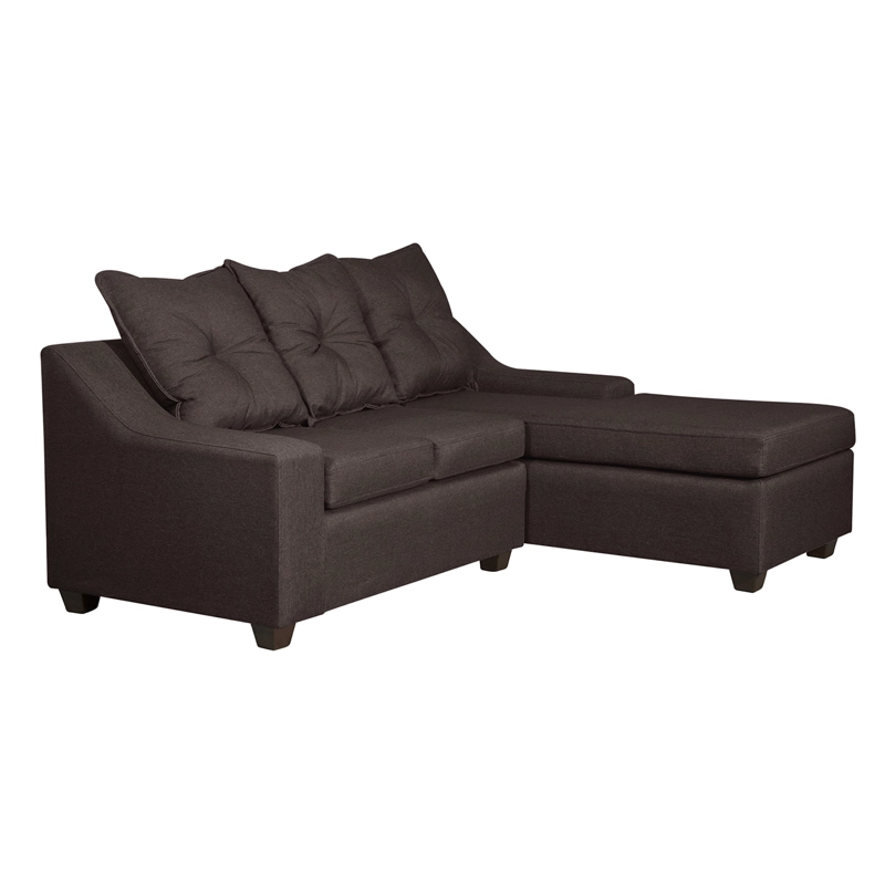 SECCIONAL MASEL VIENA 3 CUERPOS CHOCOLATE DERECHO TELA 200 X 140X90 - 3