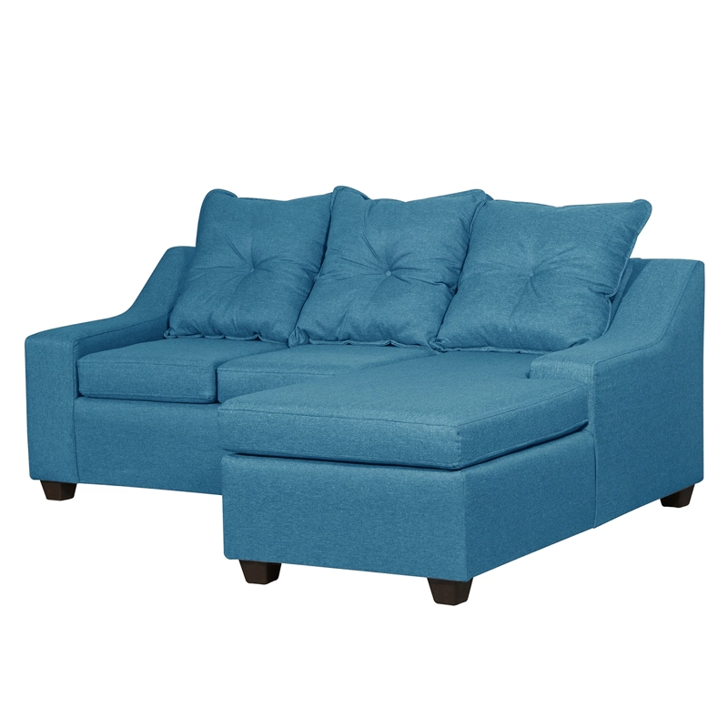 SECCIONAL MASEL VIENA 3 CUERPOS TURQUESA DERECHO TELA 200 X 140X90 - 2