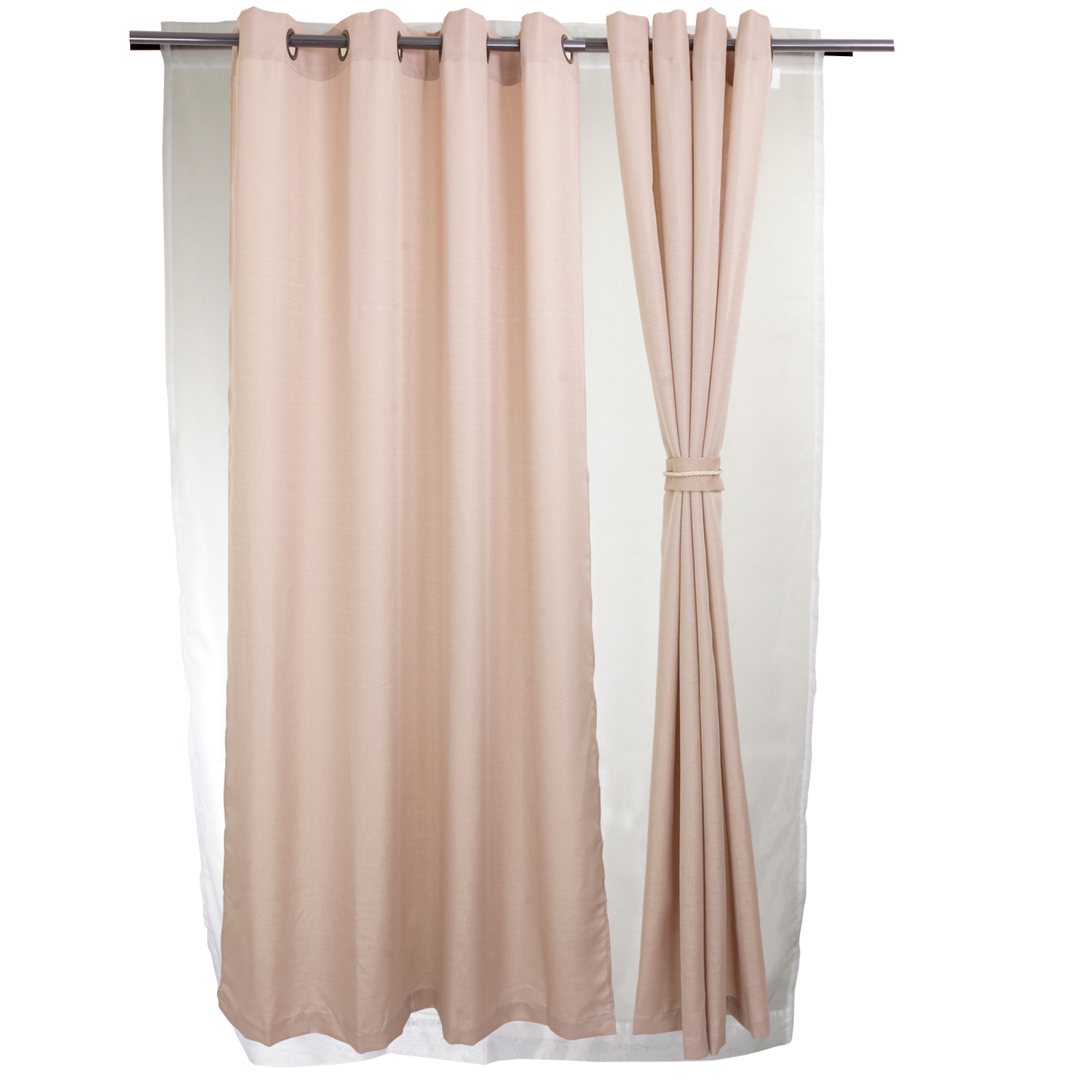 CORTINAS ARGOLLAS SET YASMIN TAUPE - 2