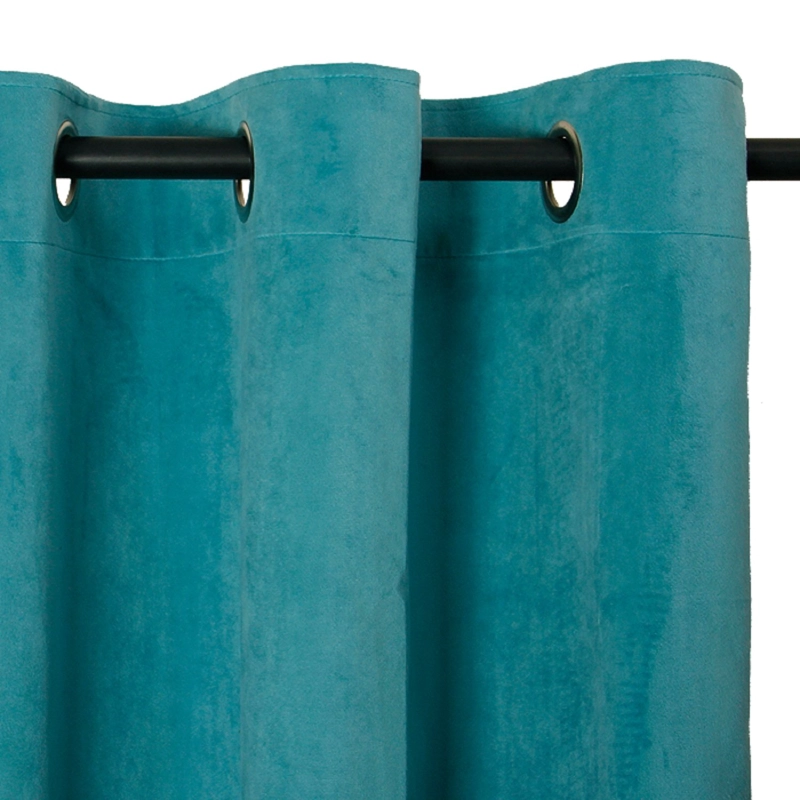CORTINA ARGOLLAS FELPA NEW VELVET TURQUESA - 1