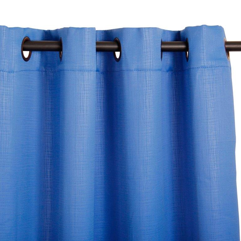 CORTINAS ARGOLLAS SET EMBOSSED AZUL - 1