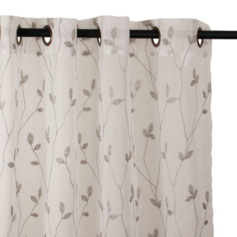 CORTINAS ARGOLLAS SET TERESITA GREY - 1
