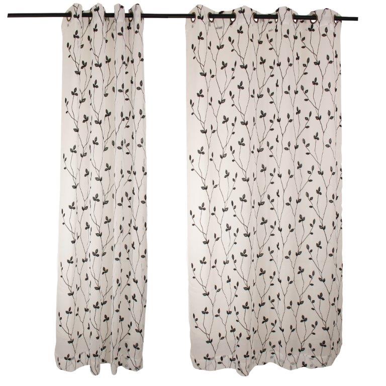 CORTINAS ARGOLLAS SET TERESITA GREY - 2
